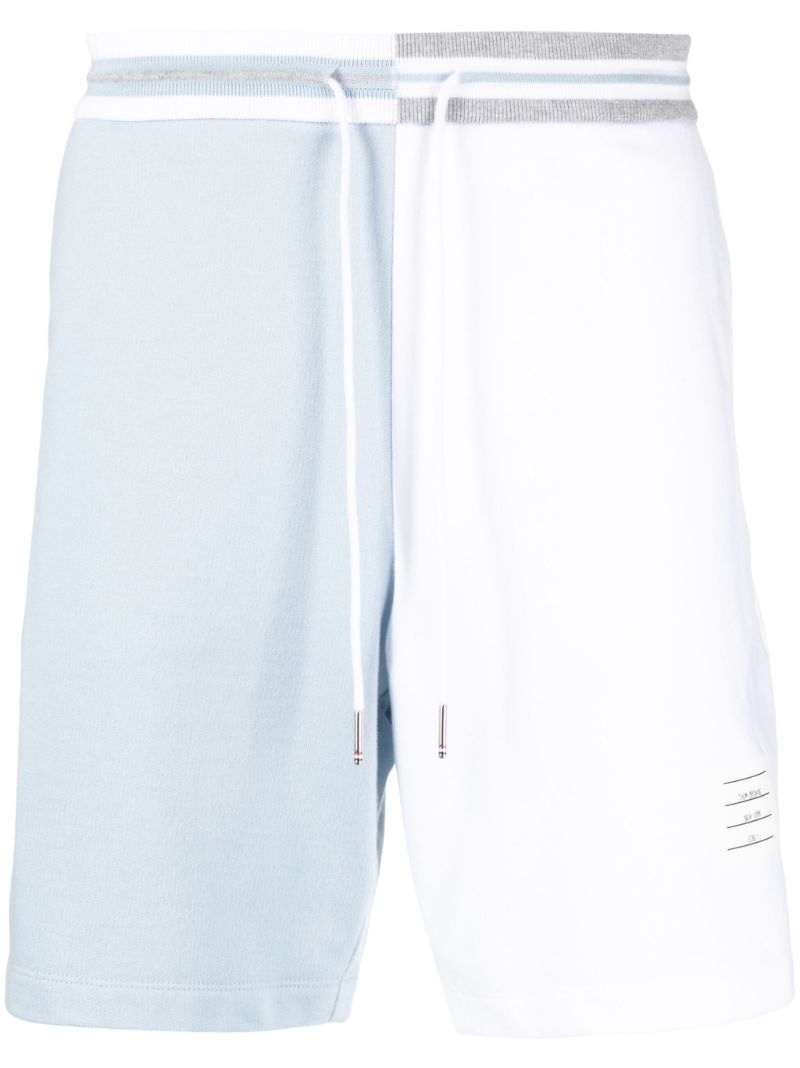 White Fun Mix Colour-block Cotton Shorts