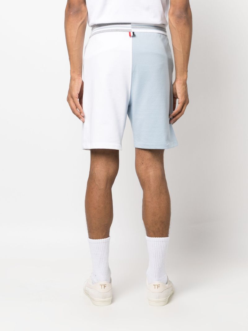 White Fun Mix Colour-block Cotton Shorts