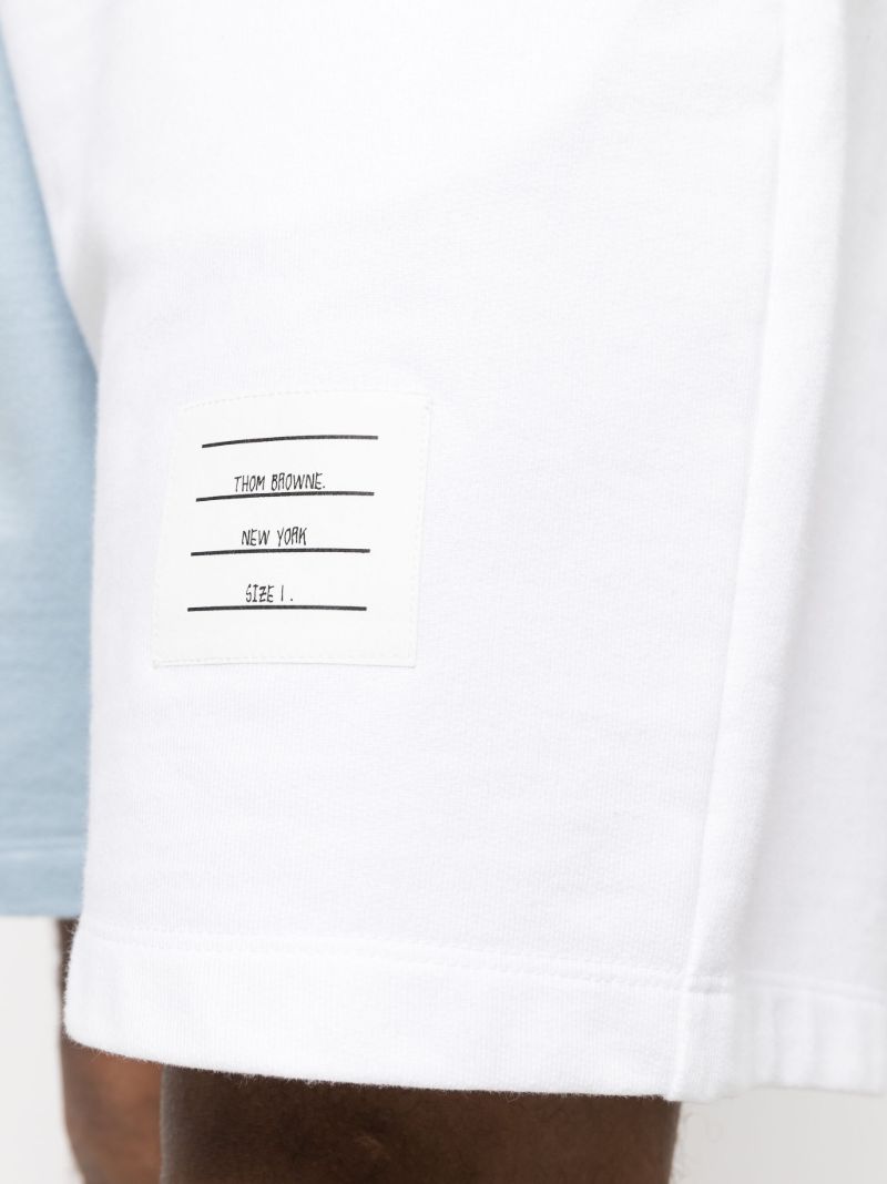 White Fun Mix Colour-block Cotton Shorts