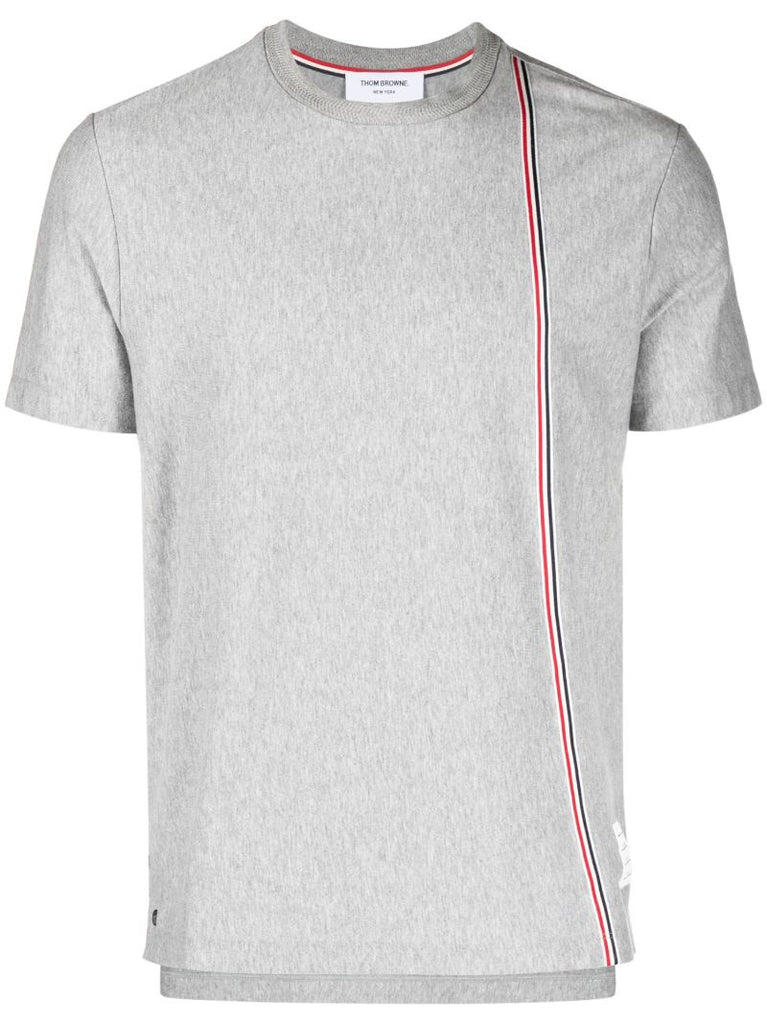 Grey Rwb Stripe-print Cotton T-shirt