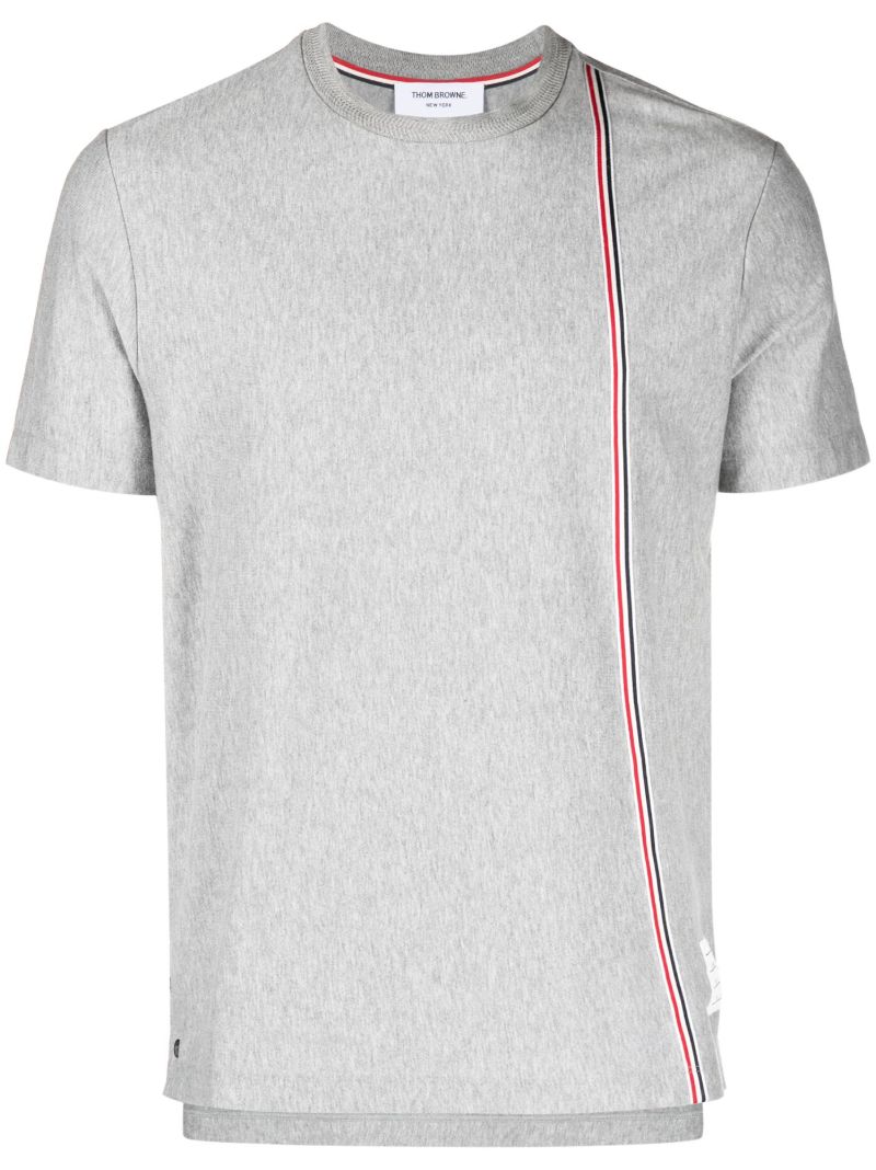 Grey Rwb Stripe-print Cotton T-shirt