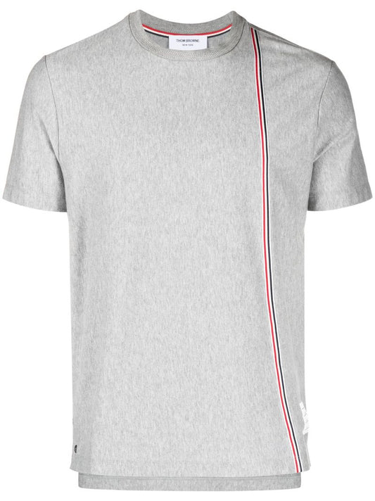 Grey Rwb Stripe-print Cotton T-shirt