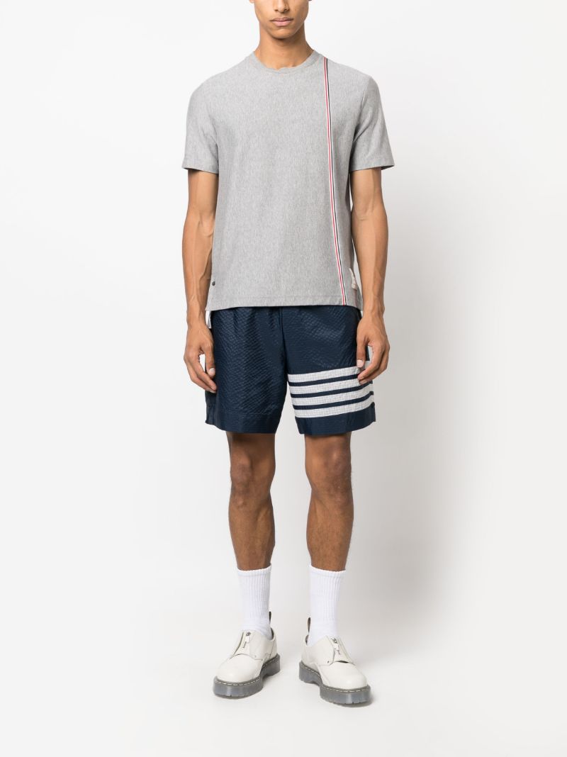 Grey Rwb Stripe-print Cotton T-shirt