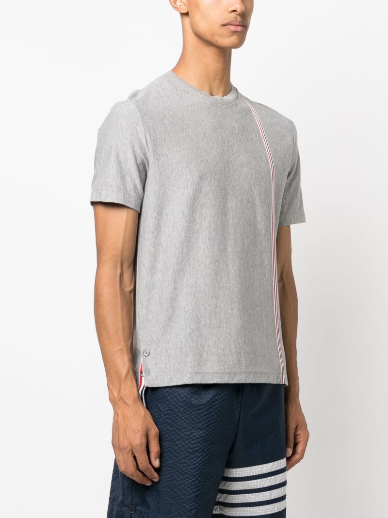 Grey Rwb Stripe-print Cotton T-shirt