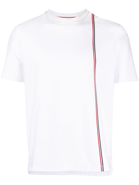 White Rwb Stripe-print Cotton T-shirt