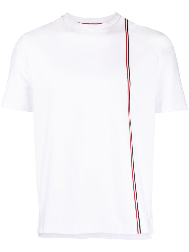White Rwb Stripe-print Cotton T-shirt