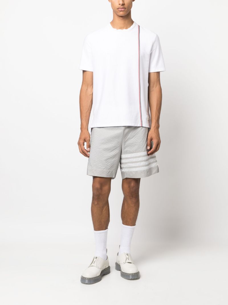 White Rwb Stripe-print Cotton T-shirt