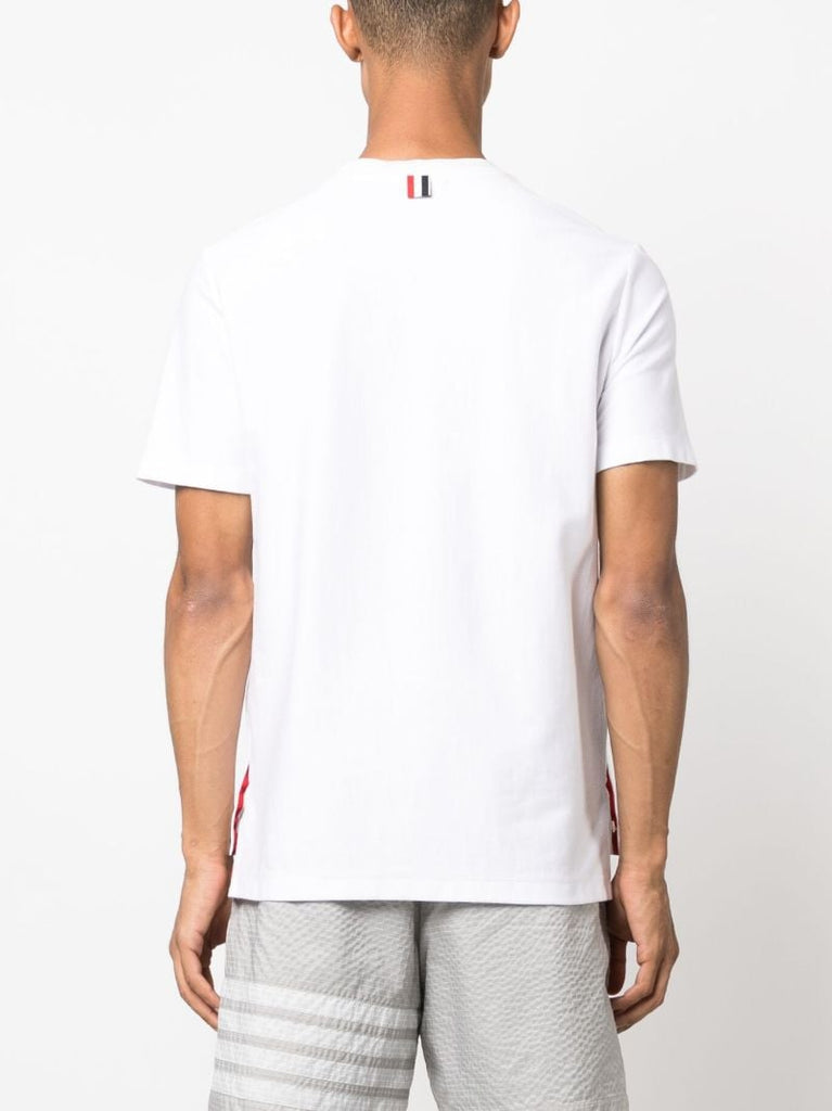 White Rwb Stripe-print Cotton T-shirt
