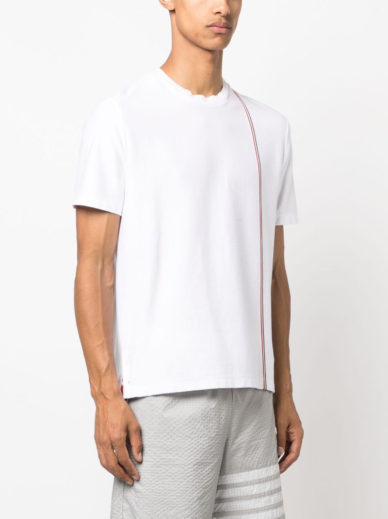 White Rwb Stripe-print Cotton T-shirt