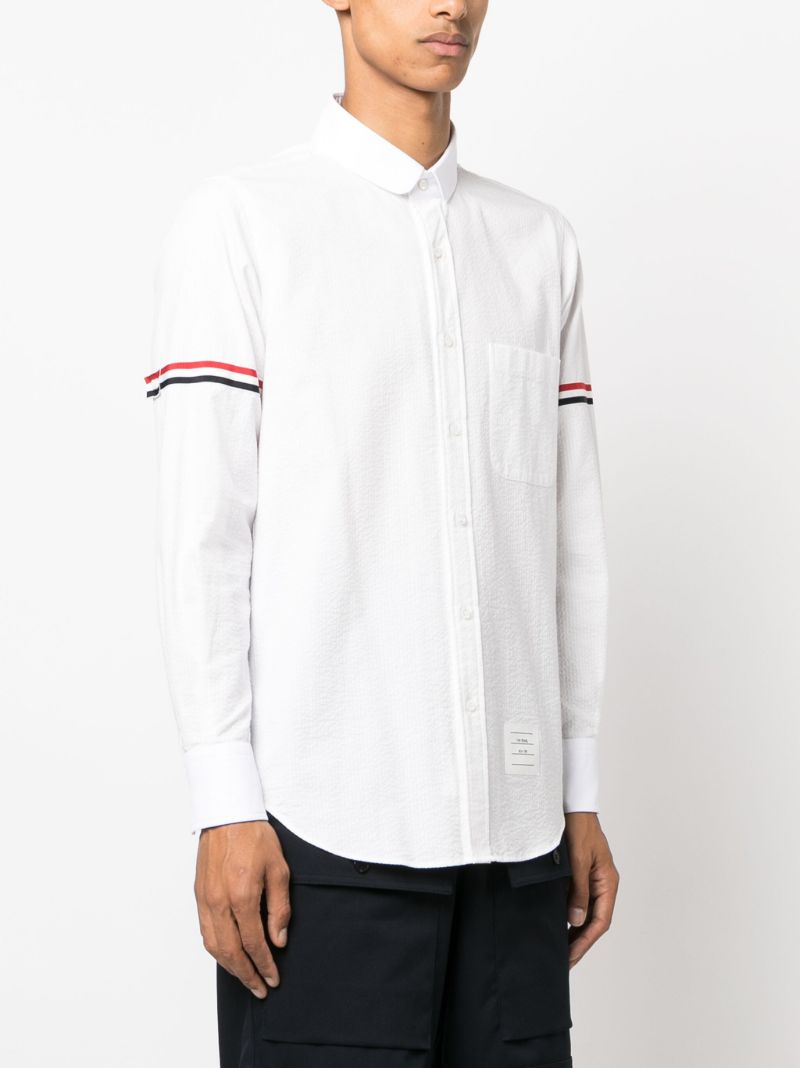 White Rbw-armband Cotton Shirt