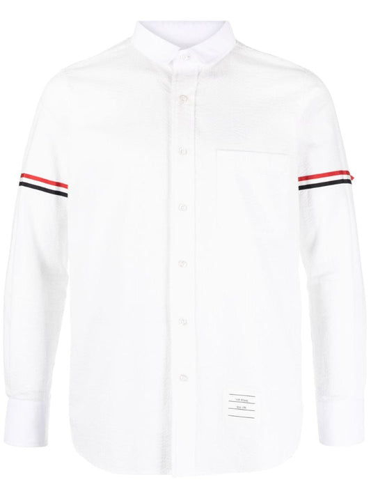 White Rbw-armband Cotton Shirt
