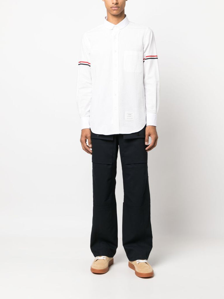 White Rbw-armband Cotton Shirt