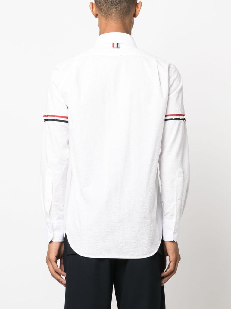 White Rbw-armband Cotton Shirt