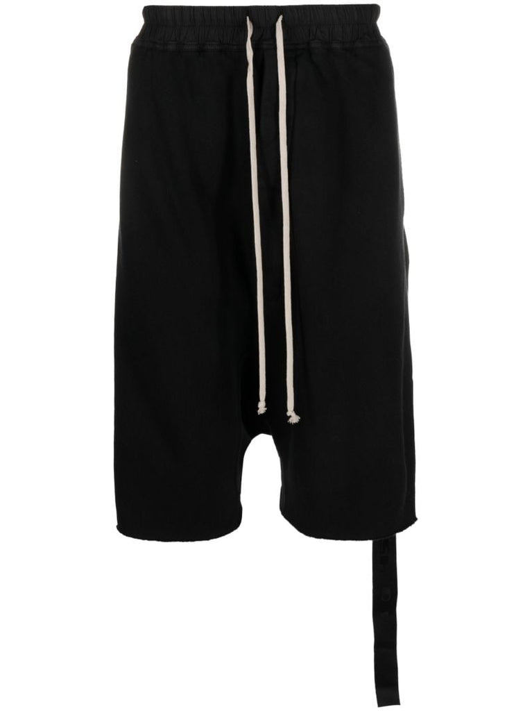 Black Drawstring Track Shorts