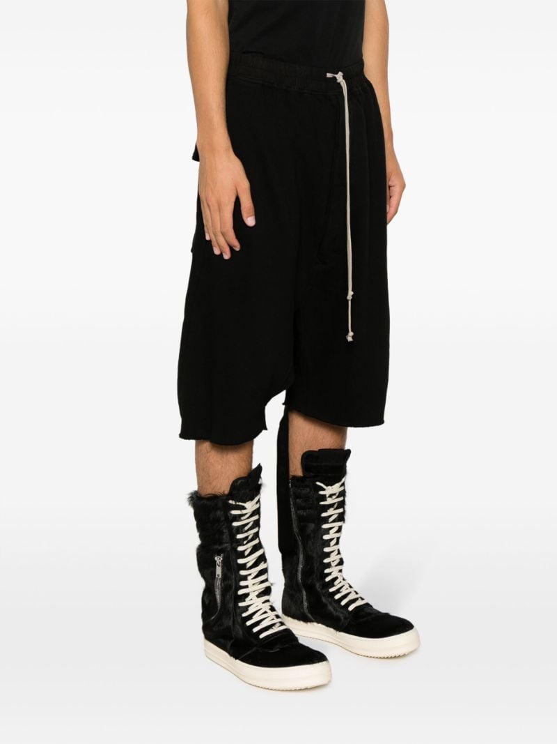 Black Drawstring Track Shorts