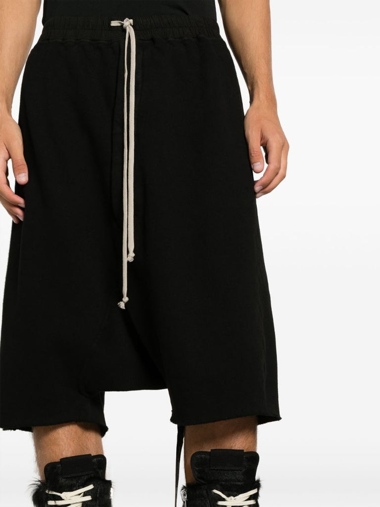 Black Drawstring Track Shorts