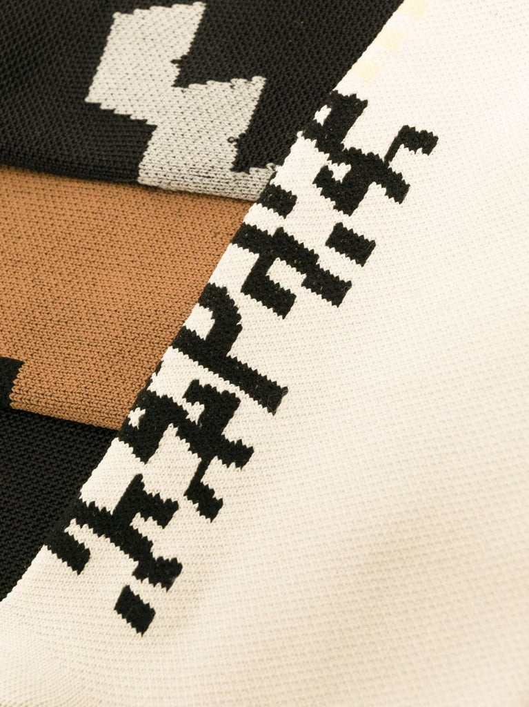Black Logo Print Cycling Socks Set