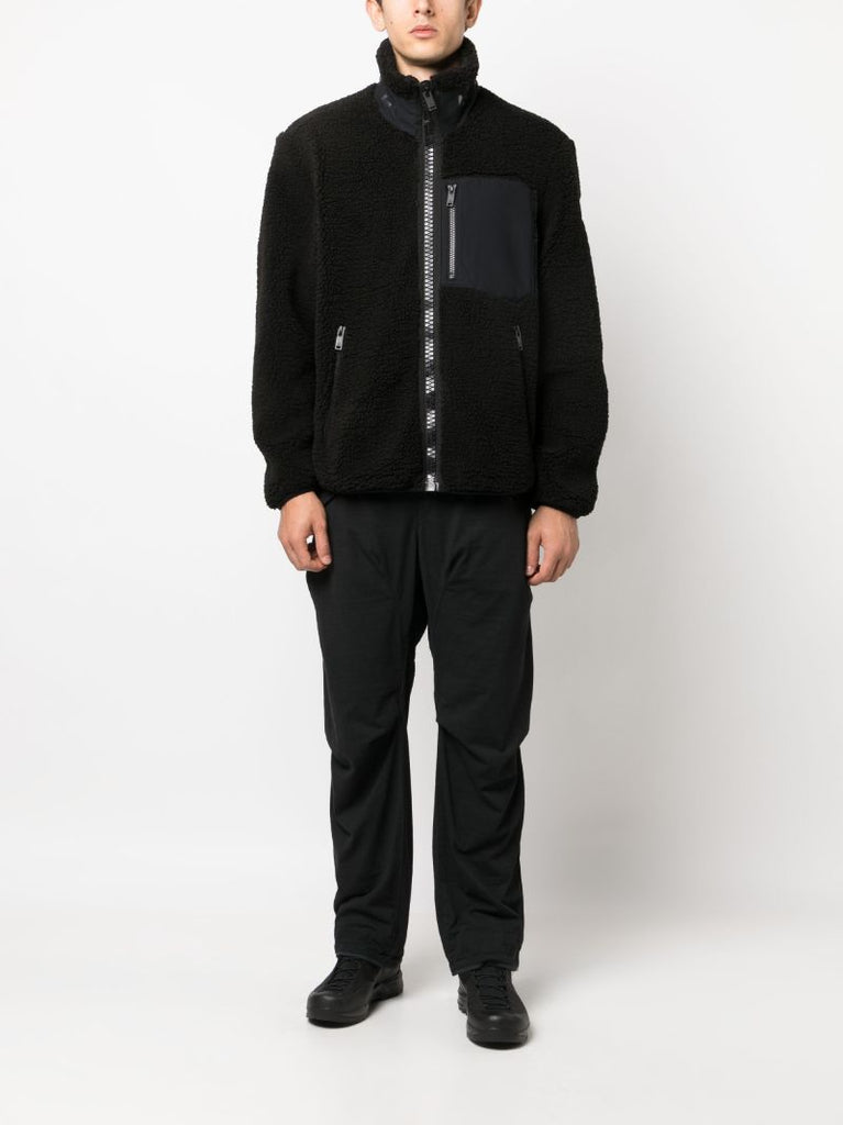 Black Saglek Zip-up Sherpa Jacket