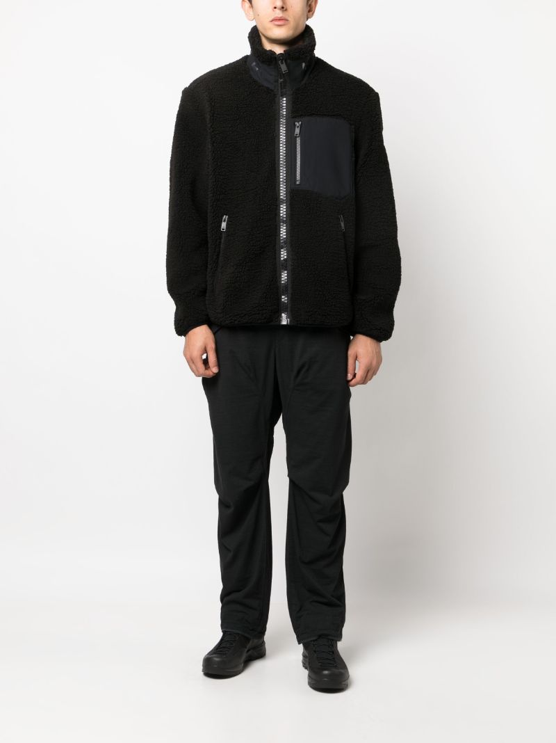 Black Saglek Zip-up Sherpa Jacket