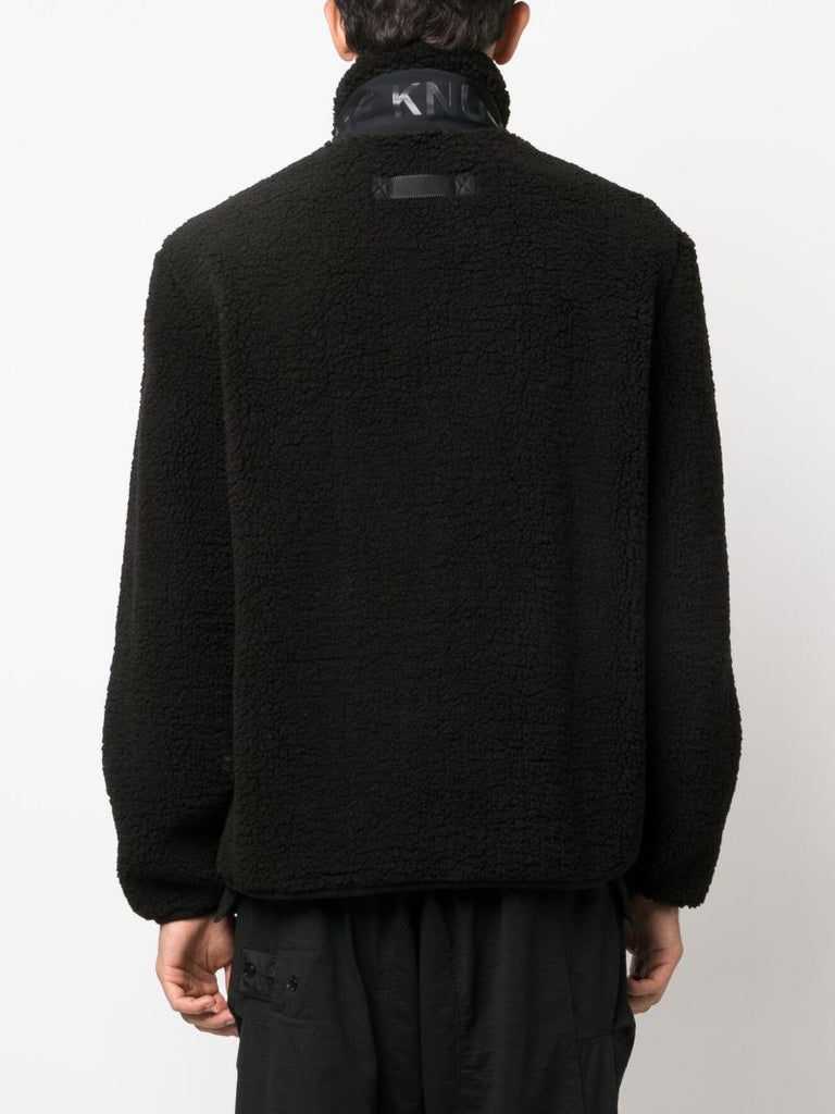 Black Saglek Zip-up Sherpa Jacket