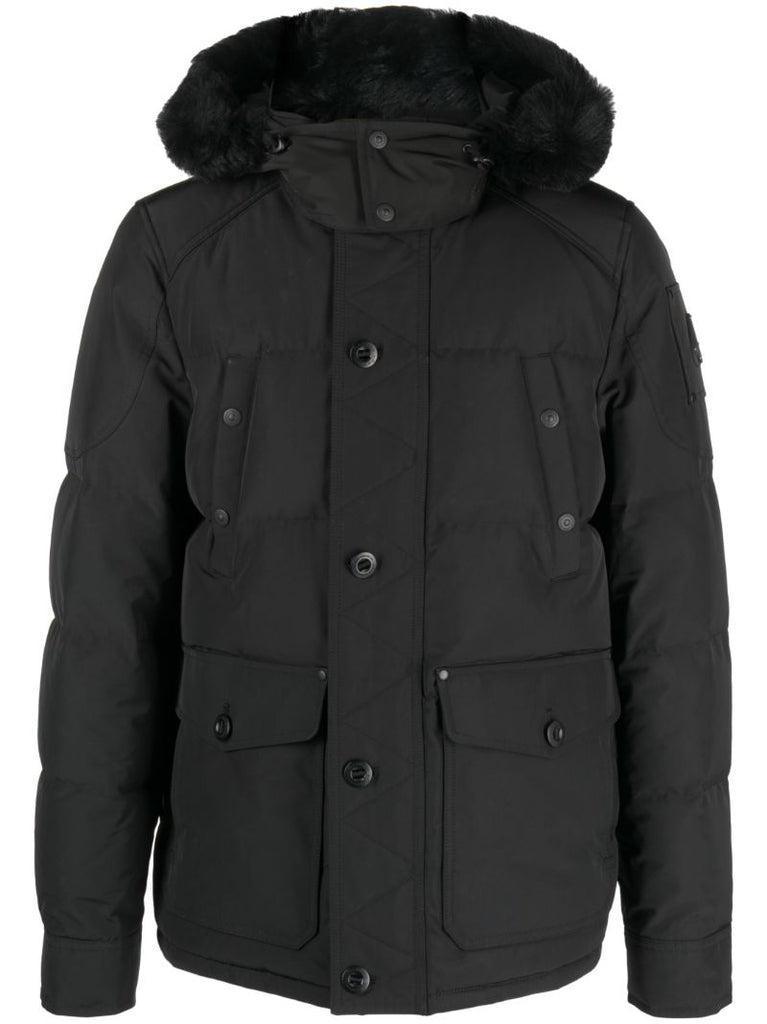 Black Round Island Padded Jacket