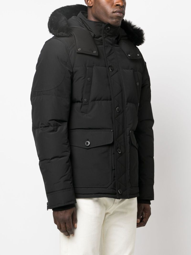 Black Round Island Padded Jacket