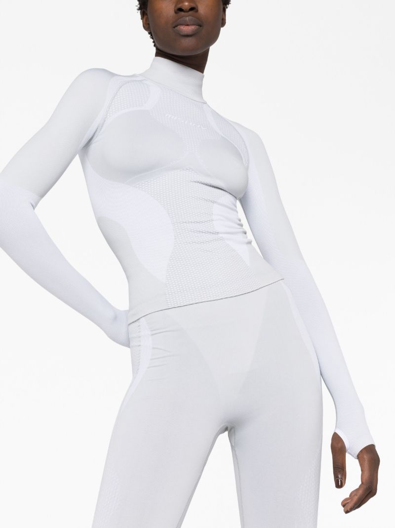 Grey Logo Jacquard Base Layer Top