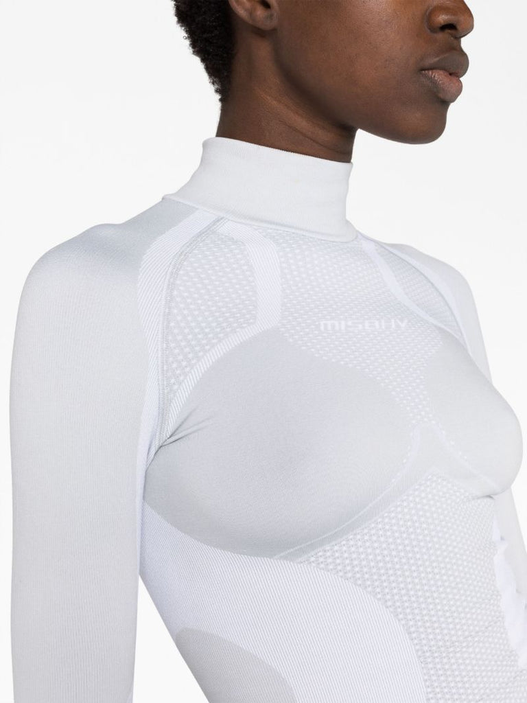 Grey Logo Jacquard Base Layer Top