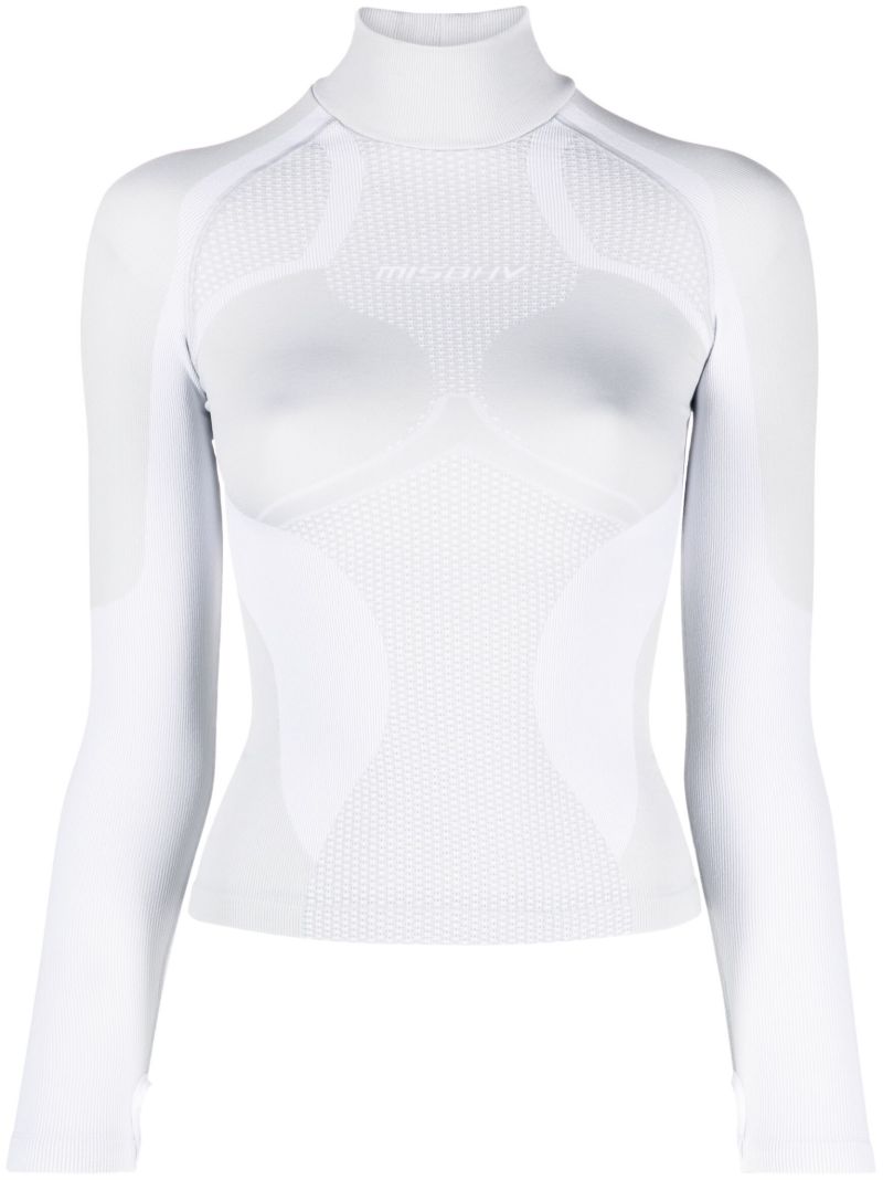 Grey Logo Jacquard Base Layer Top