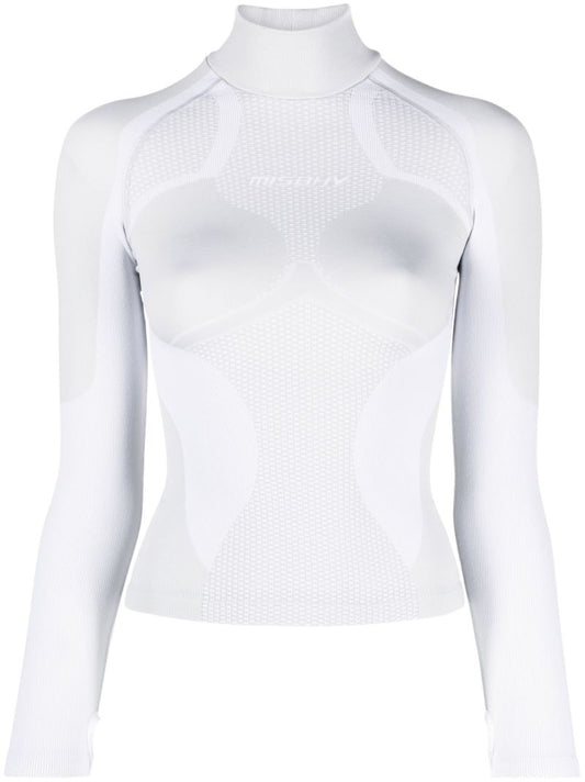 Grey Logo Jacquard Base Layer Top