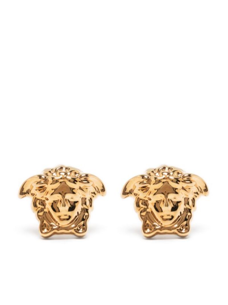 Gold-tone Medusa Stud Earrings