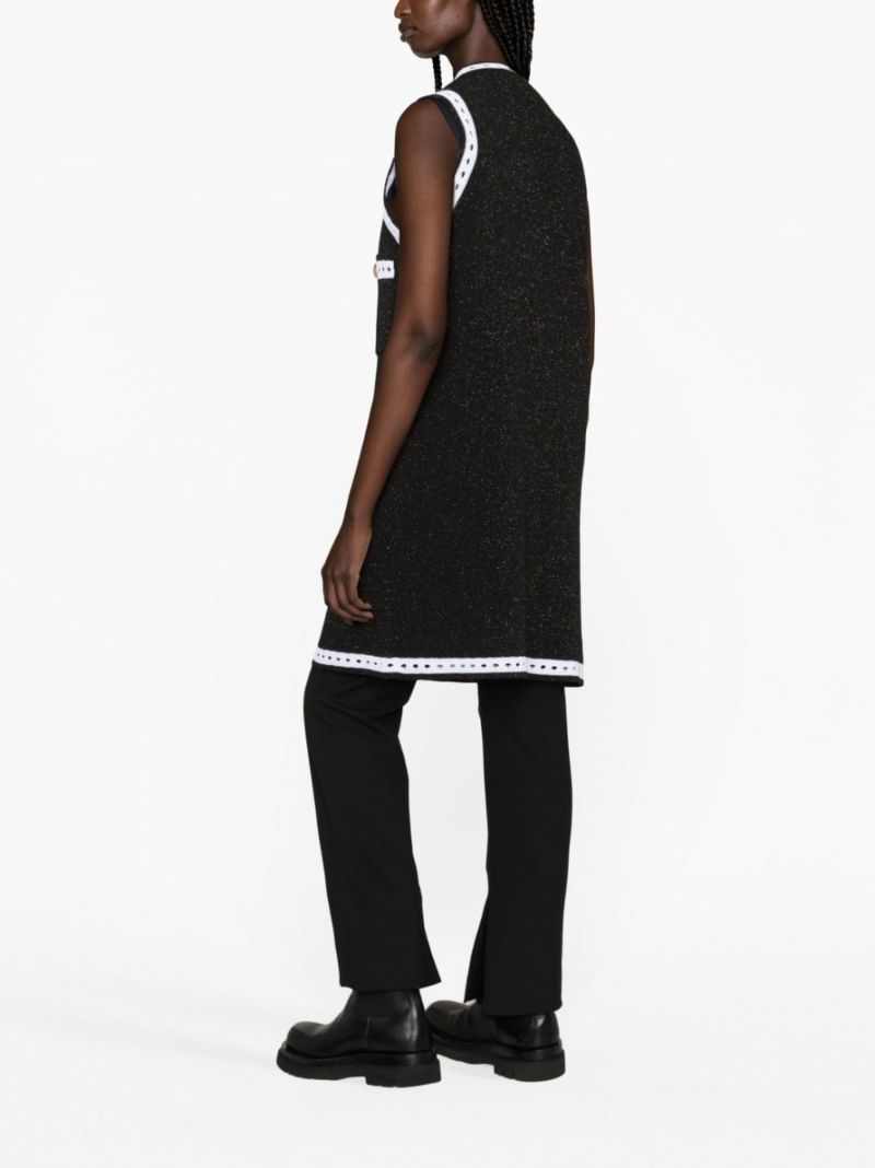 Black Sleeveless Cardigan