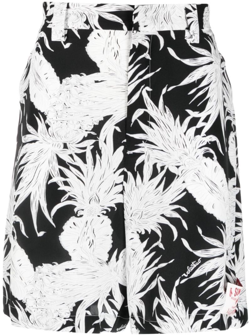 X Sun Surf Black Pineapple-print Shorts
