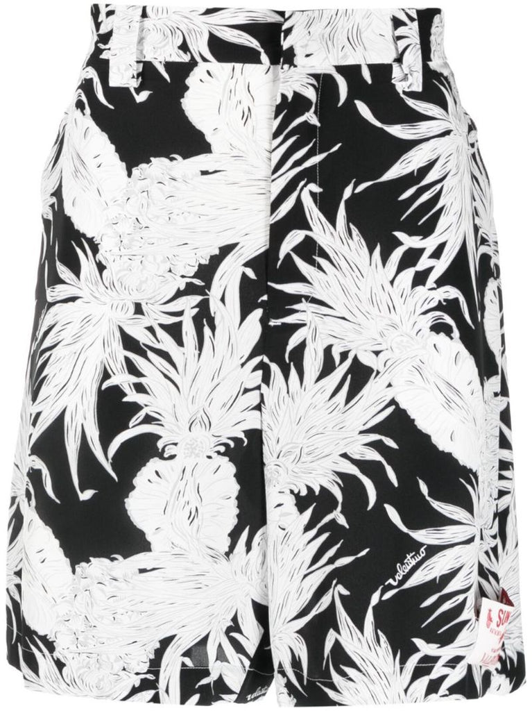 X Sun Surf Black Pineapple-print Shorts