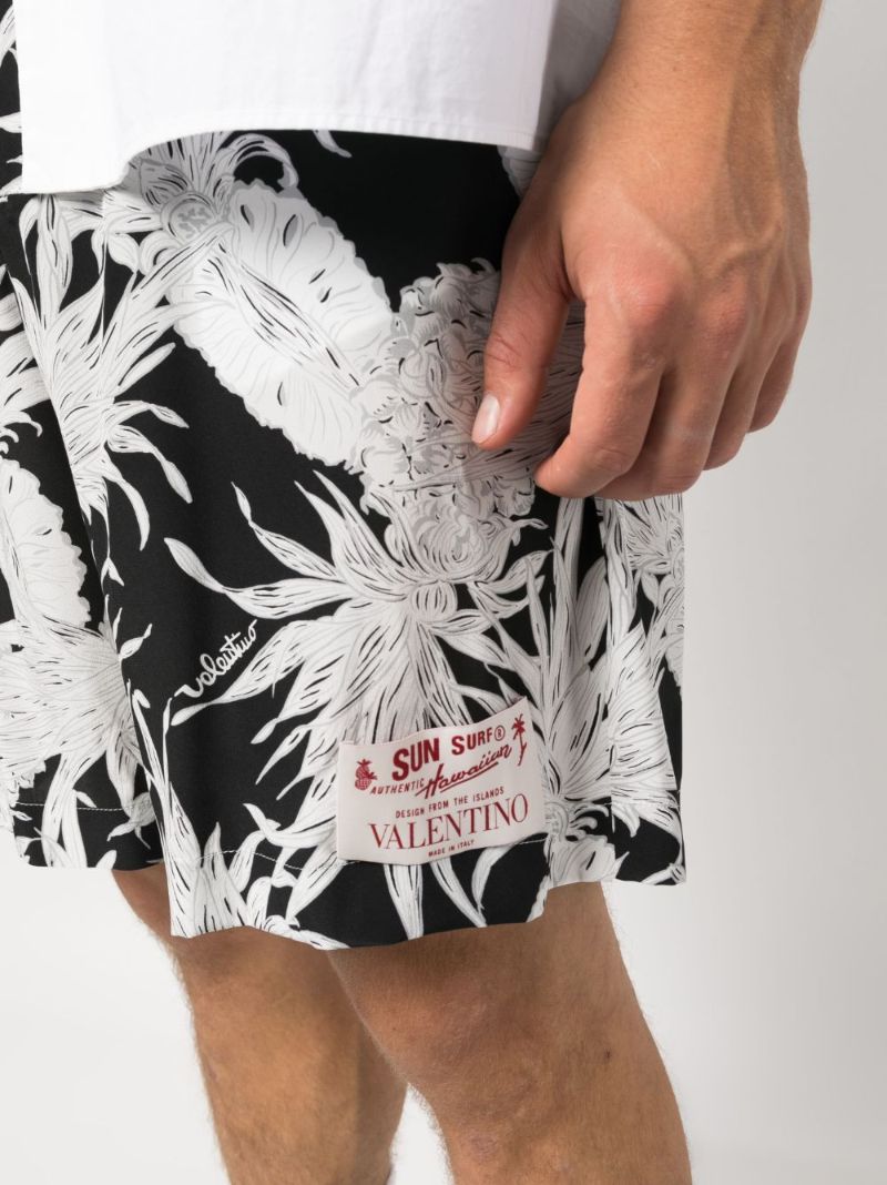 X Sun Surf Black Pineapple-print Shorts