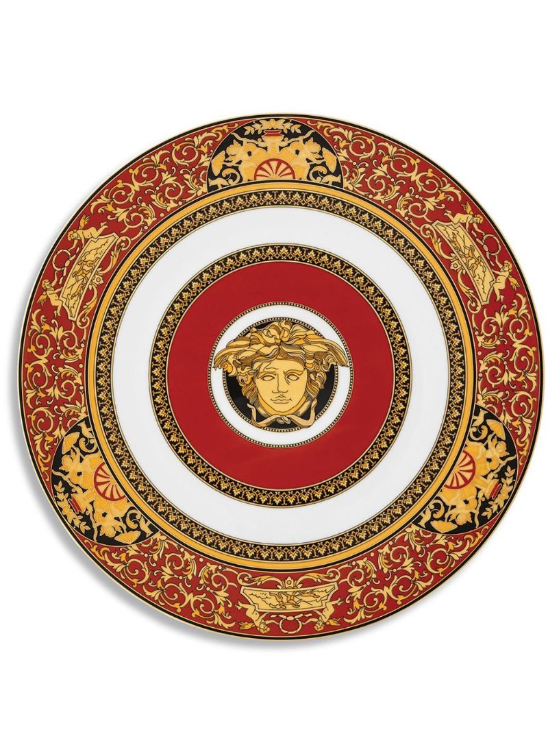 Red Medusa Porcelain Serving Plate