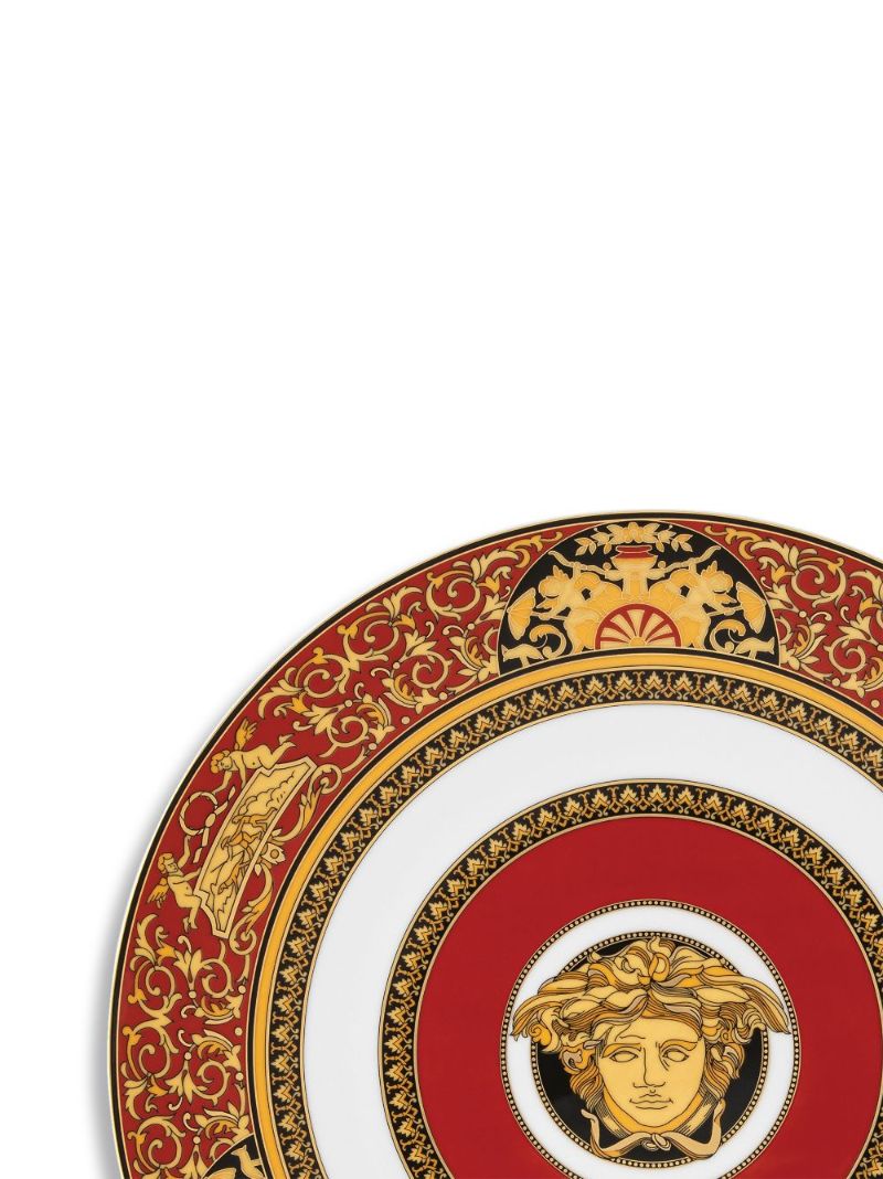 Red Medusa Porcelain Serving Plate