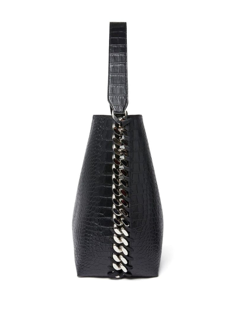Black Frayme Crocodile-effect Tote Bag
