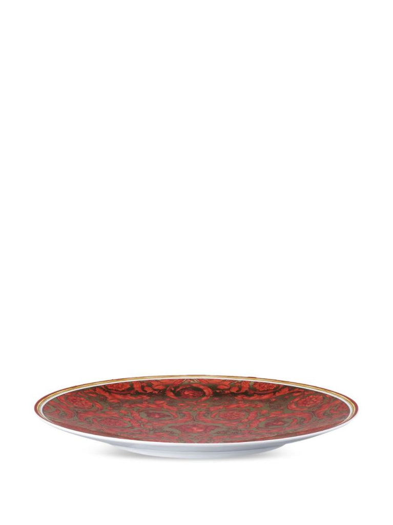 Red Medusa Garland Porcelain Plate