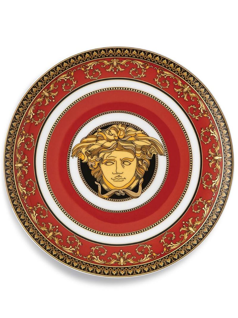Red Medusa Porcelain Bread Plate