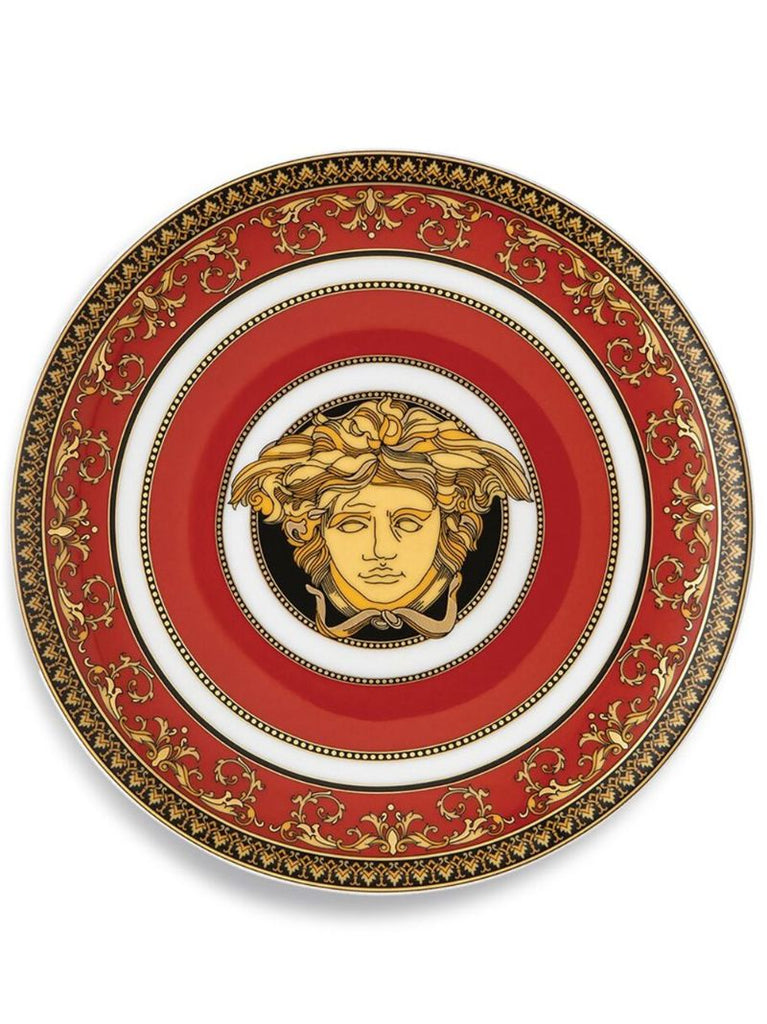 Red Medusa Porcelain Bread Plate