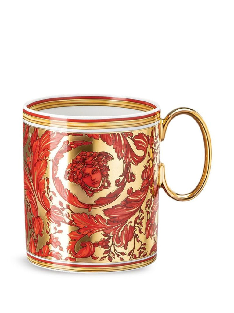 X Rosenthal Gold-tone Medusa Garland Mug Set
