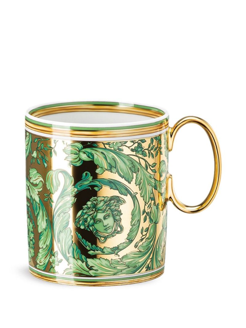 X Rosenthal Gold-tone Medusa Garland Mug Set