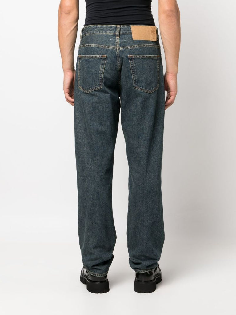 Blue Straight-leg Jeans