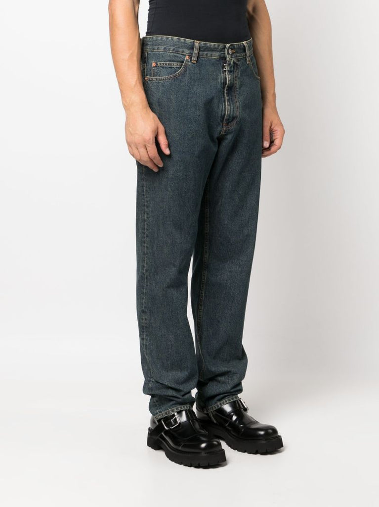 Blue Straight-leg Jeans