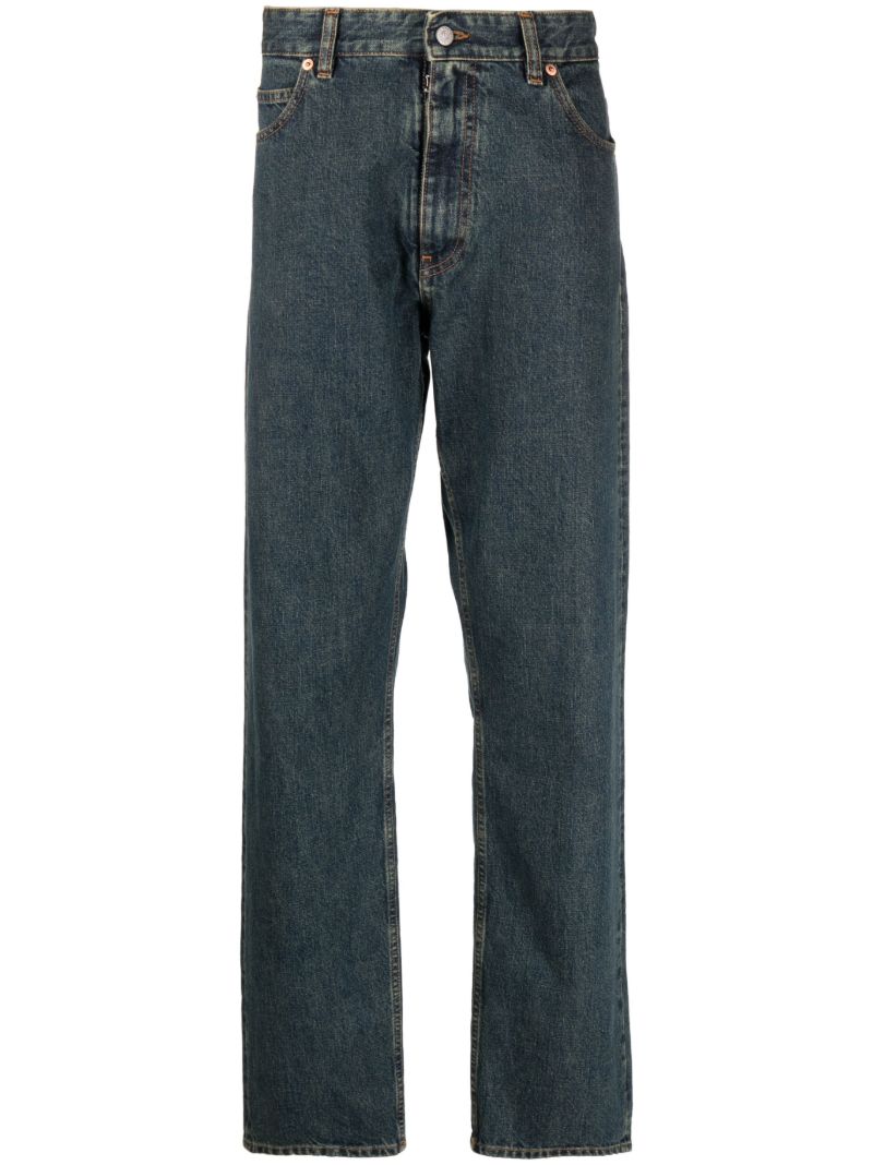 Blue Straight-leg Jeans