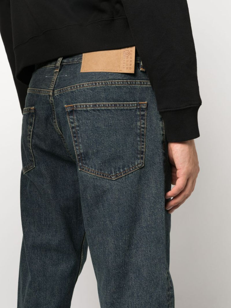 Blue Straight-leg Jeans