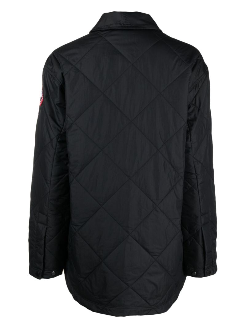 Black Albany Quilted Shirt Jacket