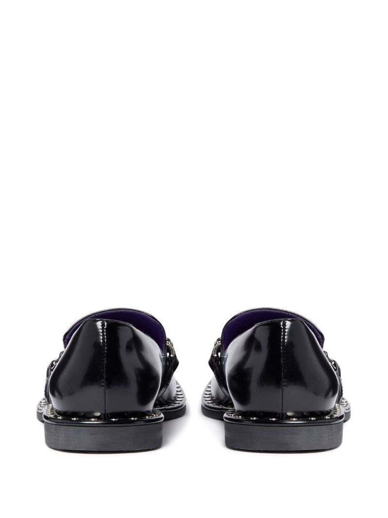 Black Falabella Chain-link Loafers