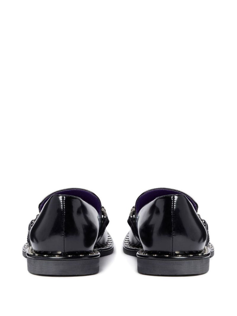 Black Falabella Chain-link Loafers